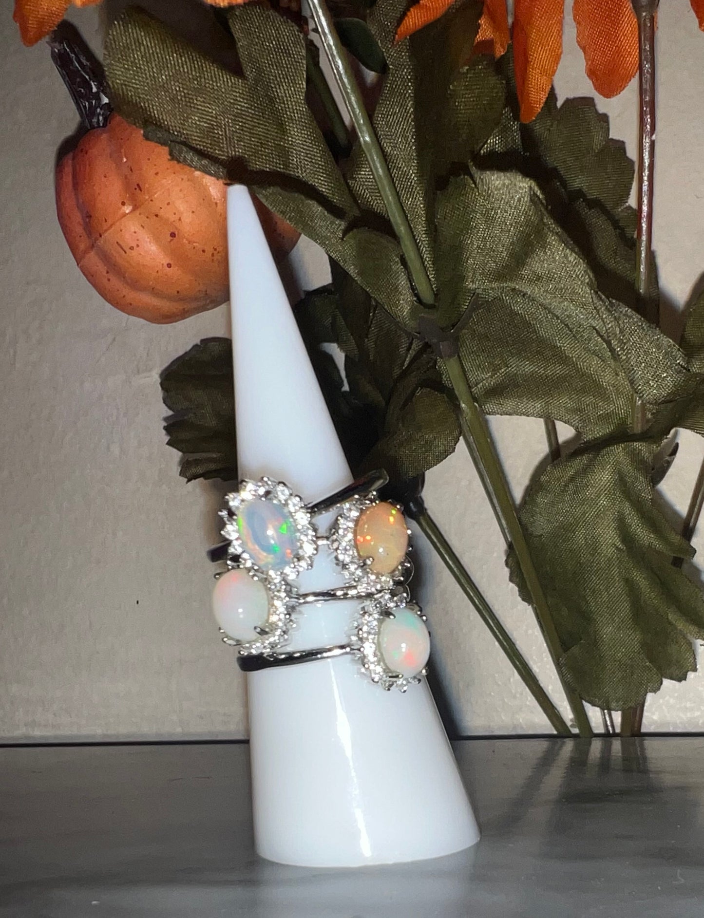 Opal Adjustable Ring