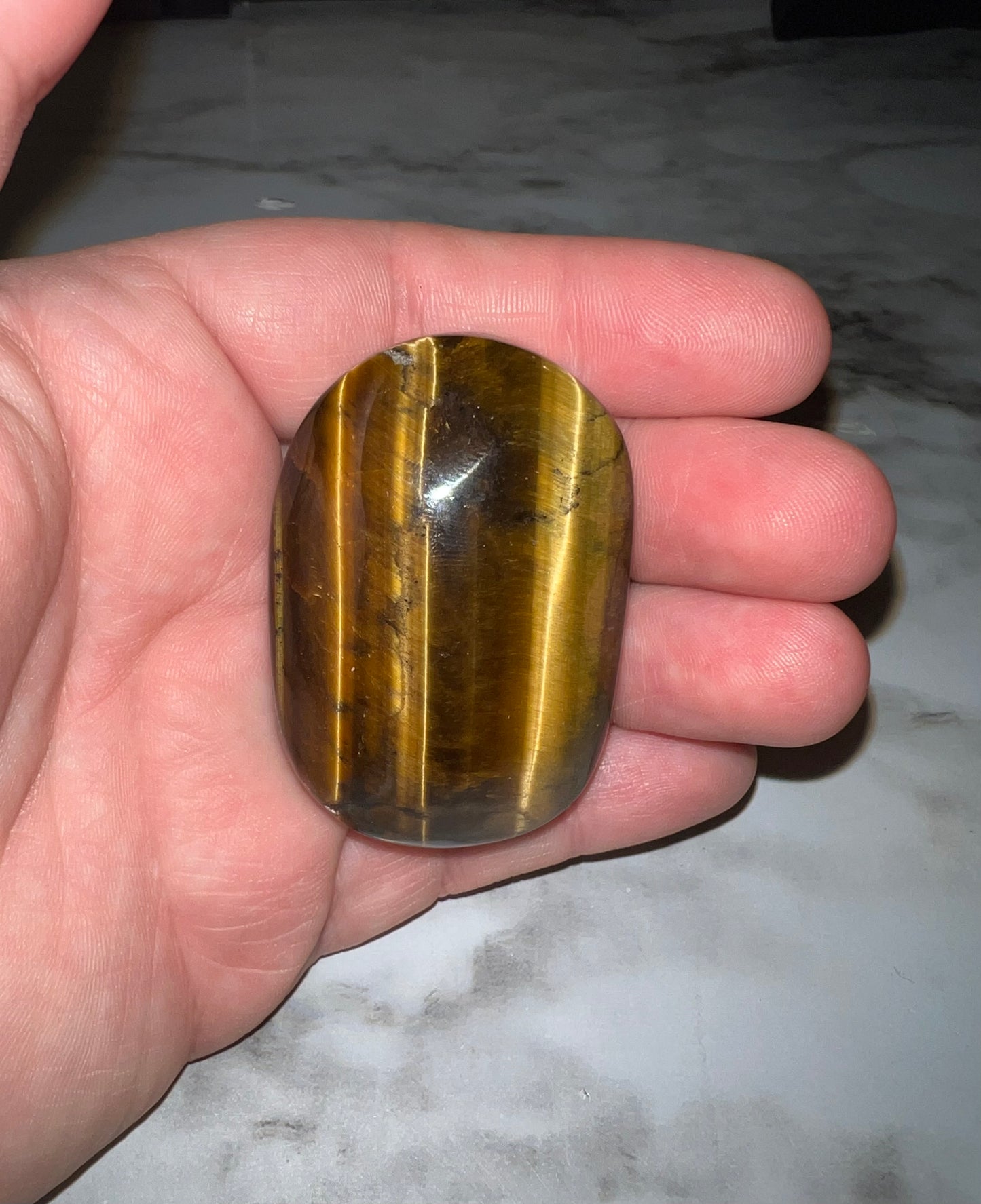 Tiger’s Eye Palm Stone 13B