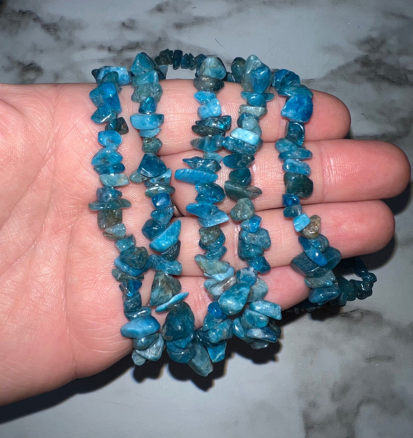 Blue Apatite Chip Bracelet