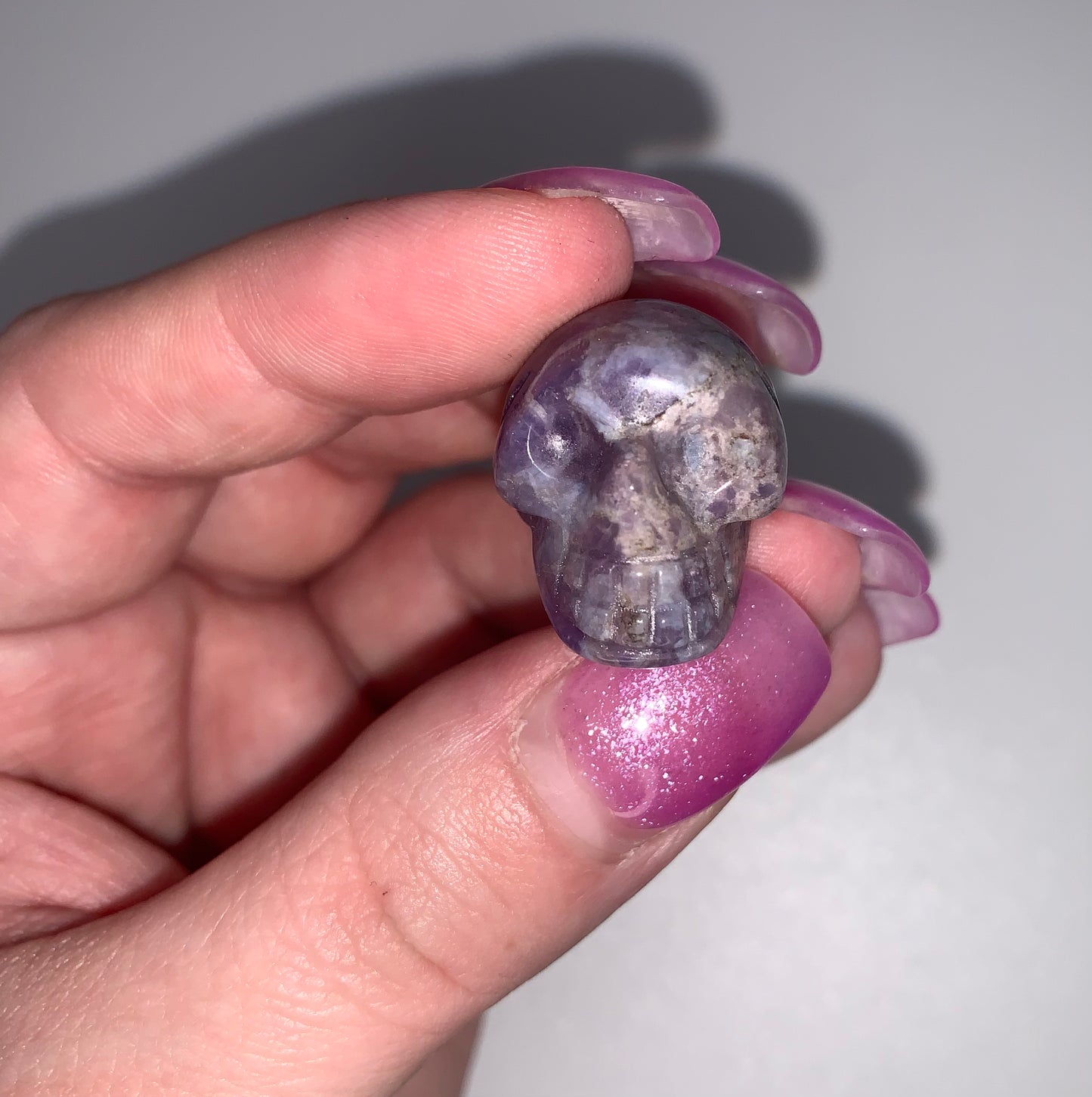 Chevron (Dream) Amethyst Mini Skull