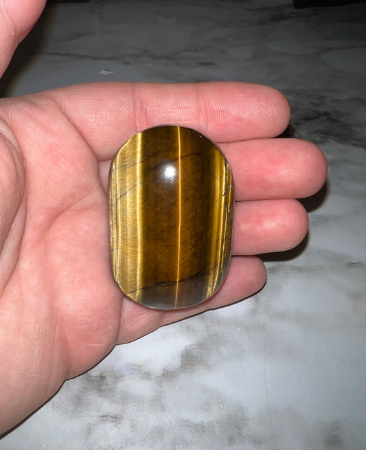 Tiger’s Eye Palm Stone 13B