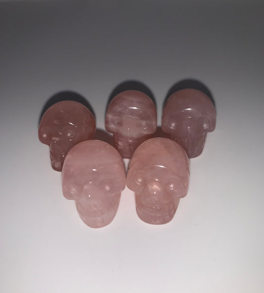 Rose Quartz Mini Skull