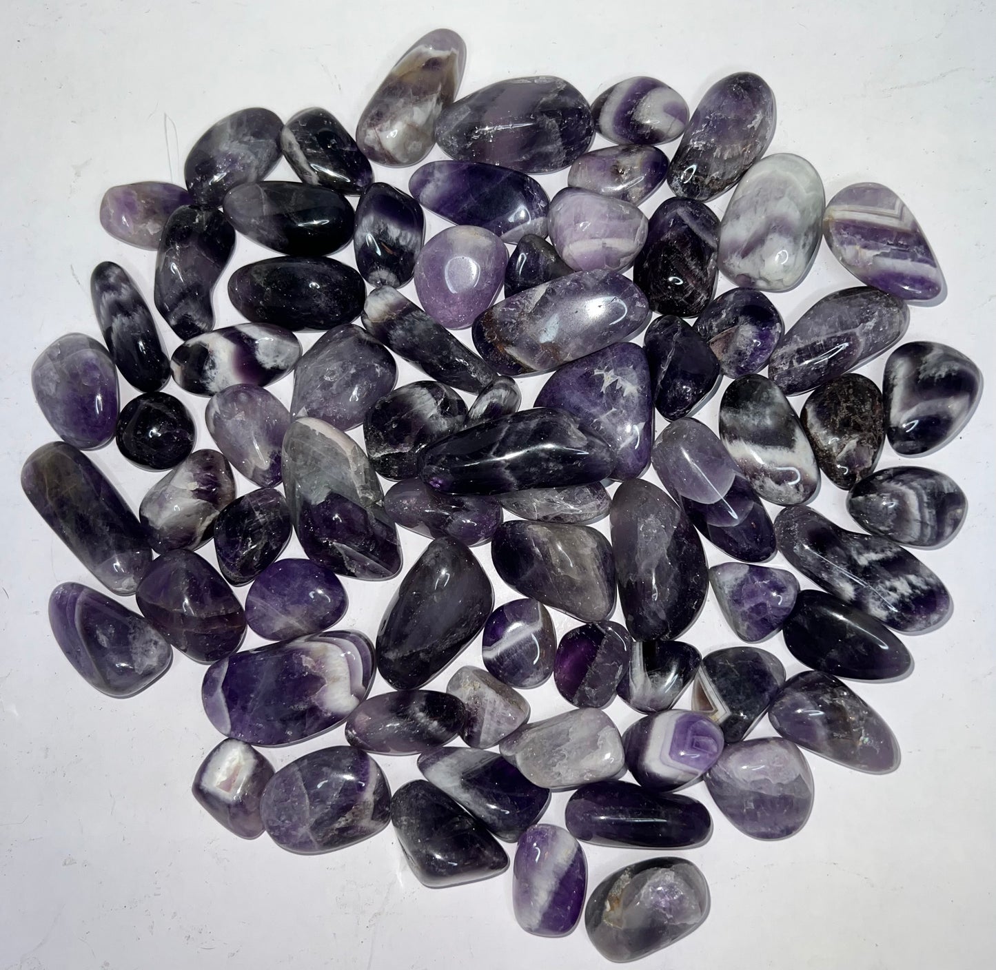 Chevron (Dream) Amethyst Tumbled Stone