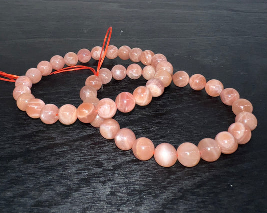 Peach Moonstone 8mm Bracelet