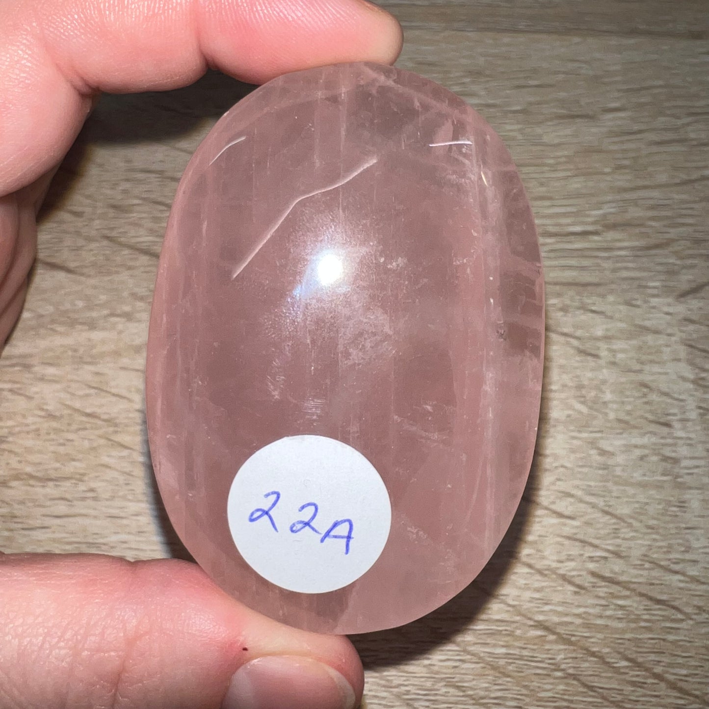 Rose Quartz Palm Stone 22A