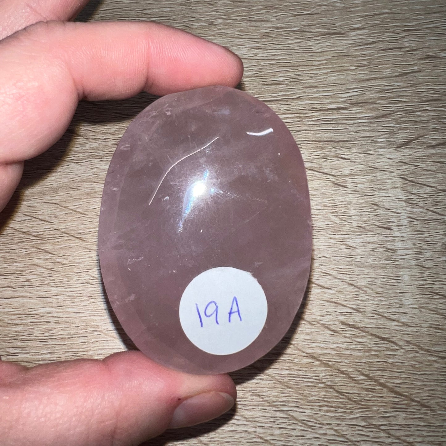 Rose Quartz Palm Stone 19A