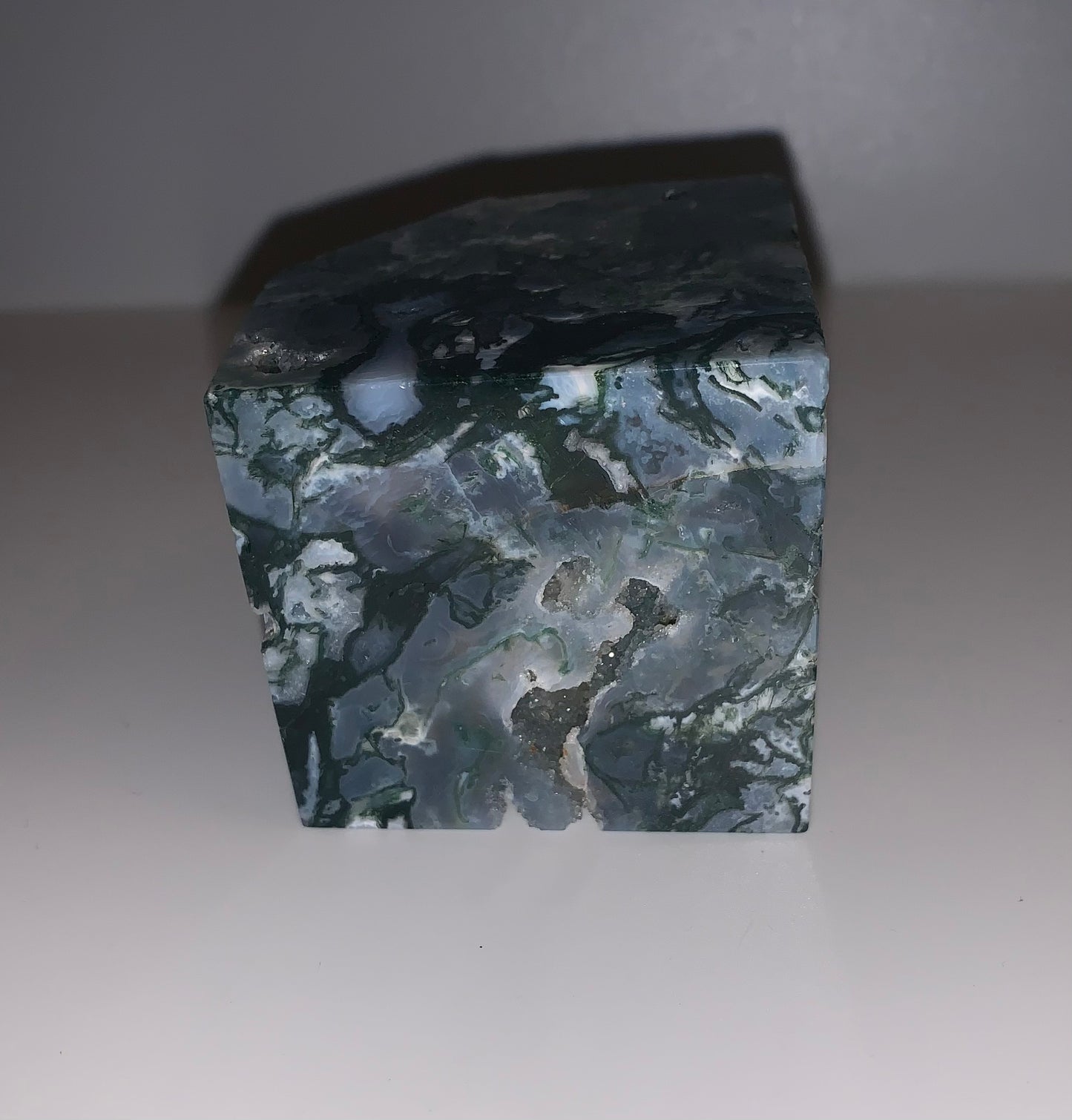 Moss Agate Cube