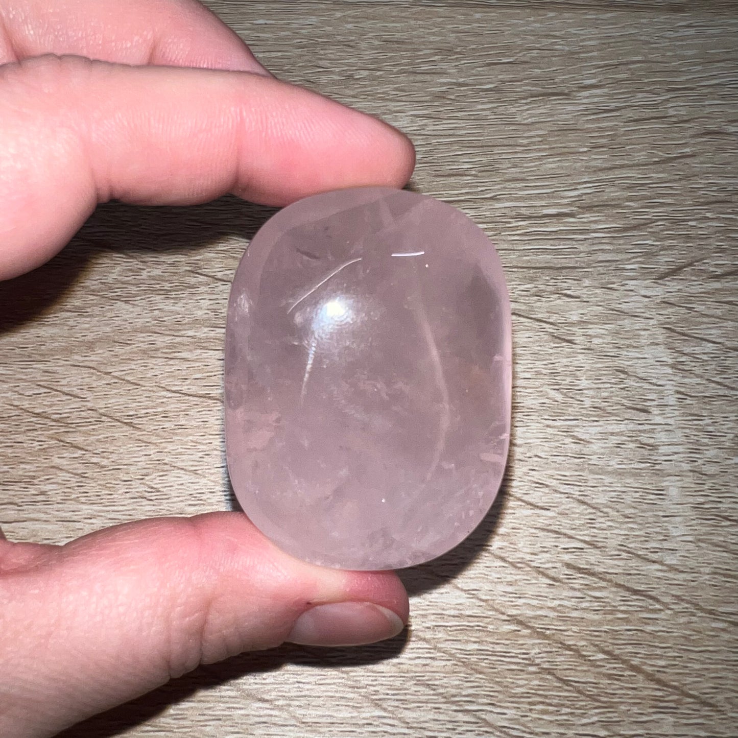 Rose Quartz Palm Stone 17A