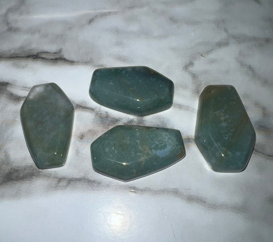 Moss Agate Mini Coffin