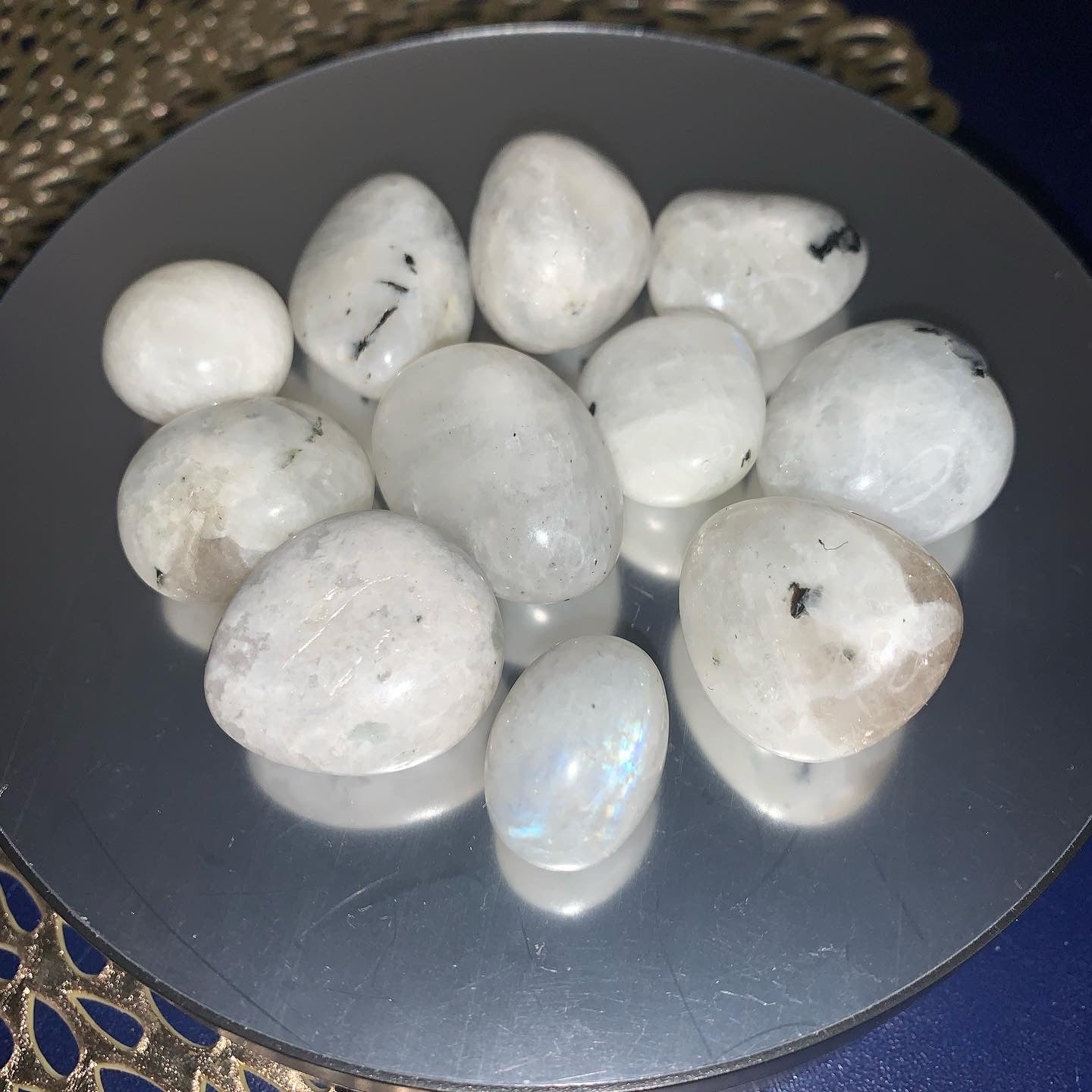 Rainbow Moonstone Tumbled Stone