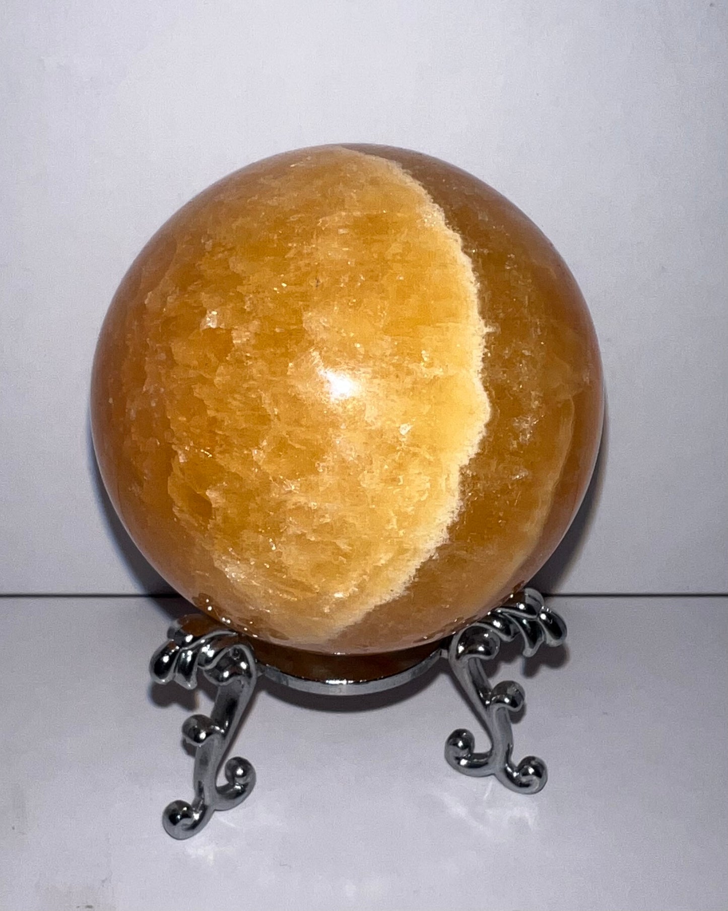 Orange Calcite Sphere 53C