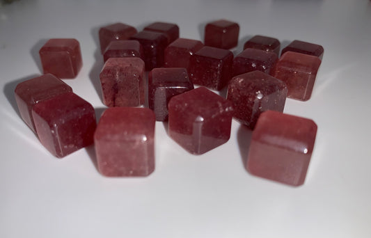 Strawberry Quartz Mini Cube