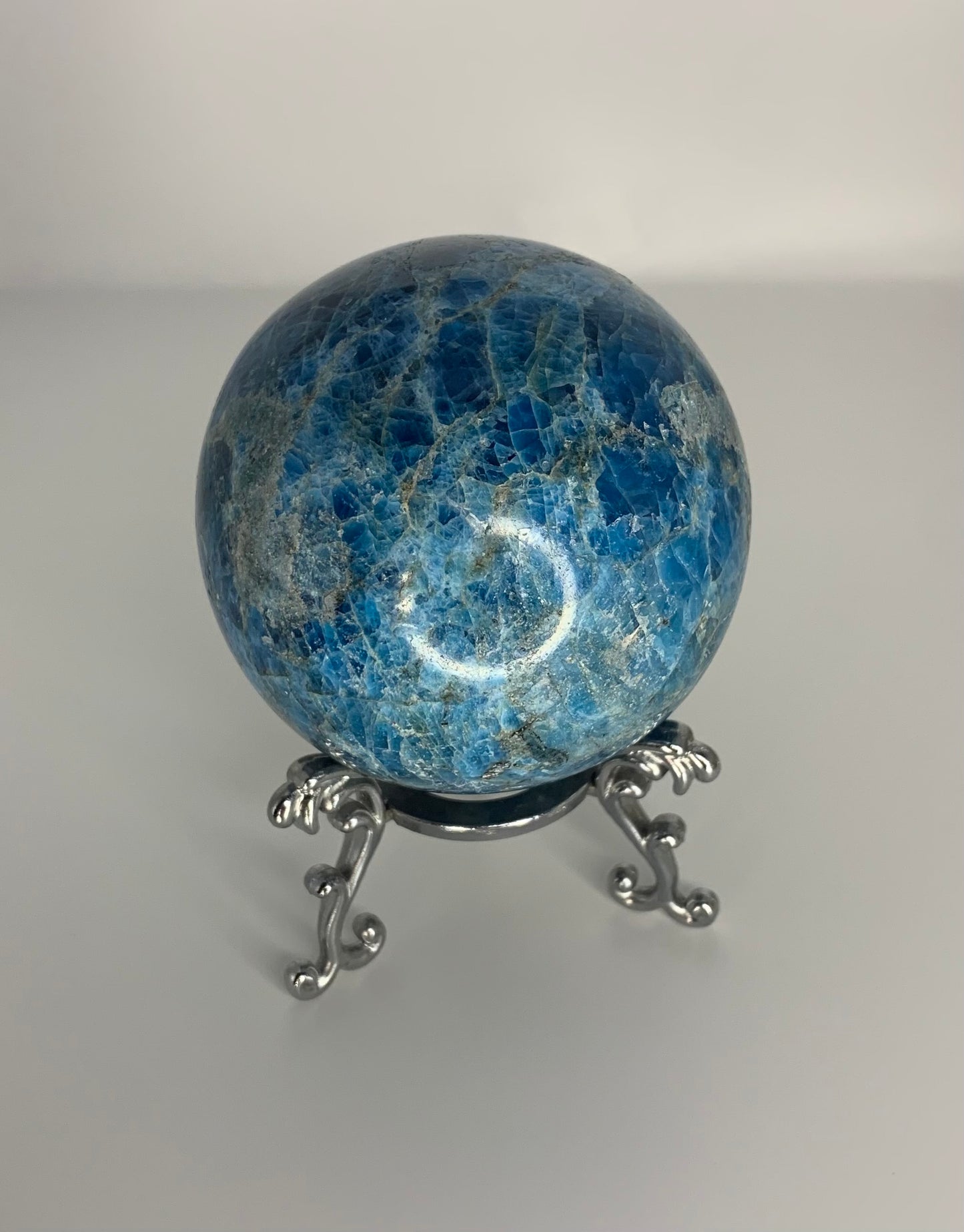 Blue Apatite Sphere