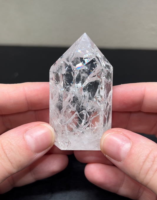 Crackle Quartz Tower 13B