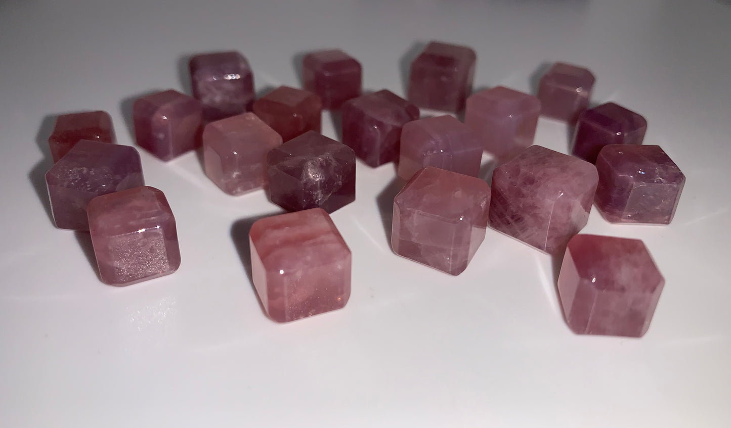 Lavender Rose Quartz Mini Cube