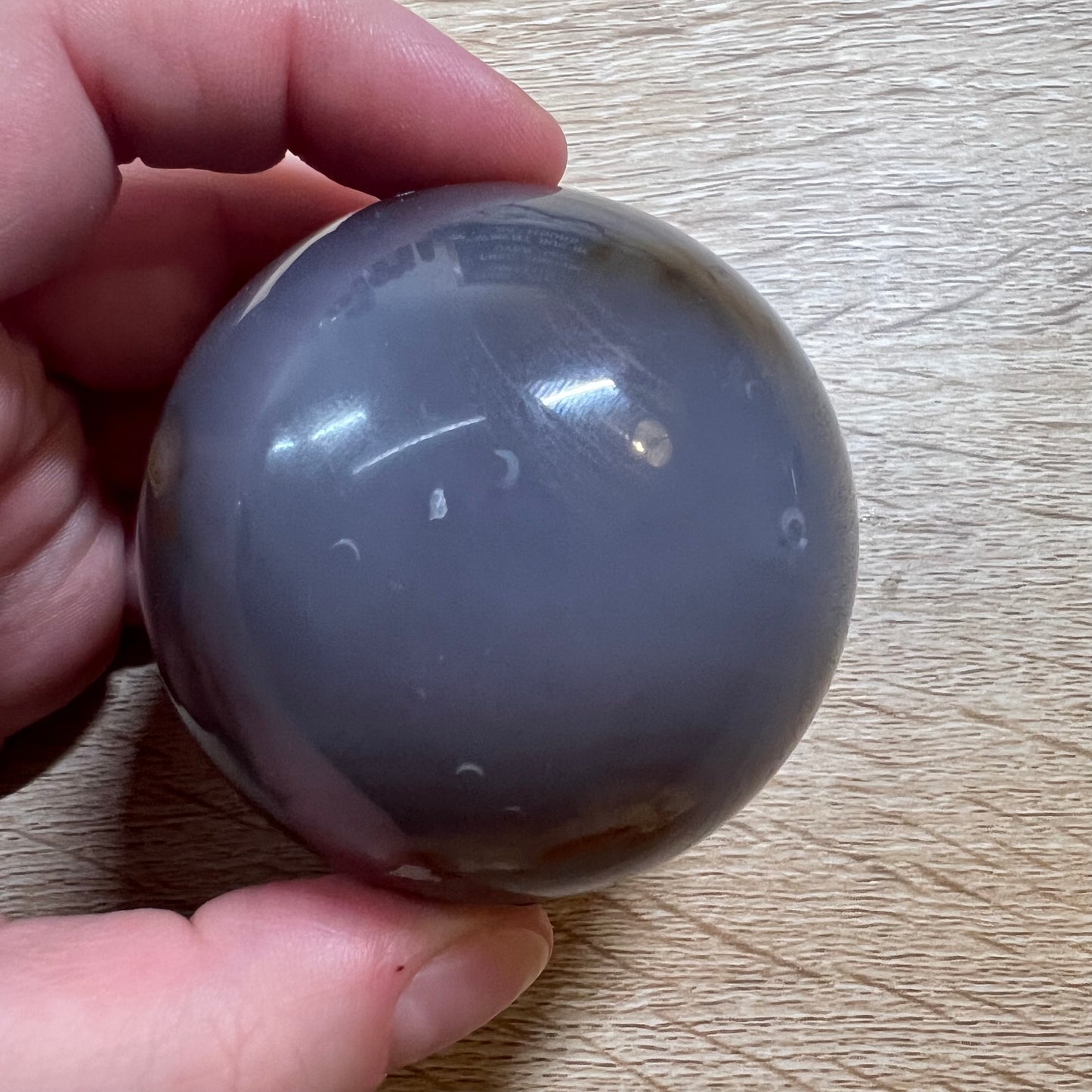 Black Flower Agate Sphere 46A