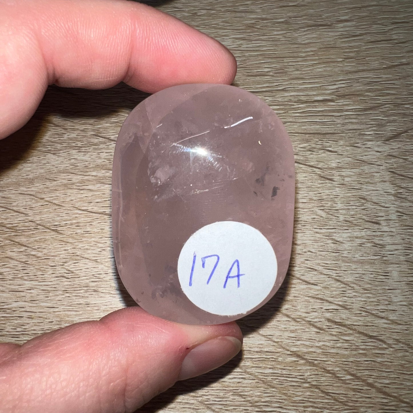 Rose Quartz Palm Stone 17A