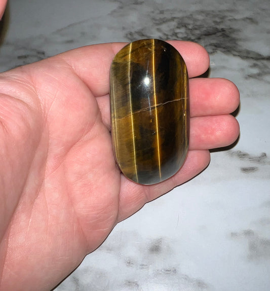 Tiger’s Eye Palm Stone 17B