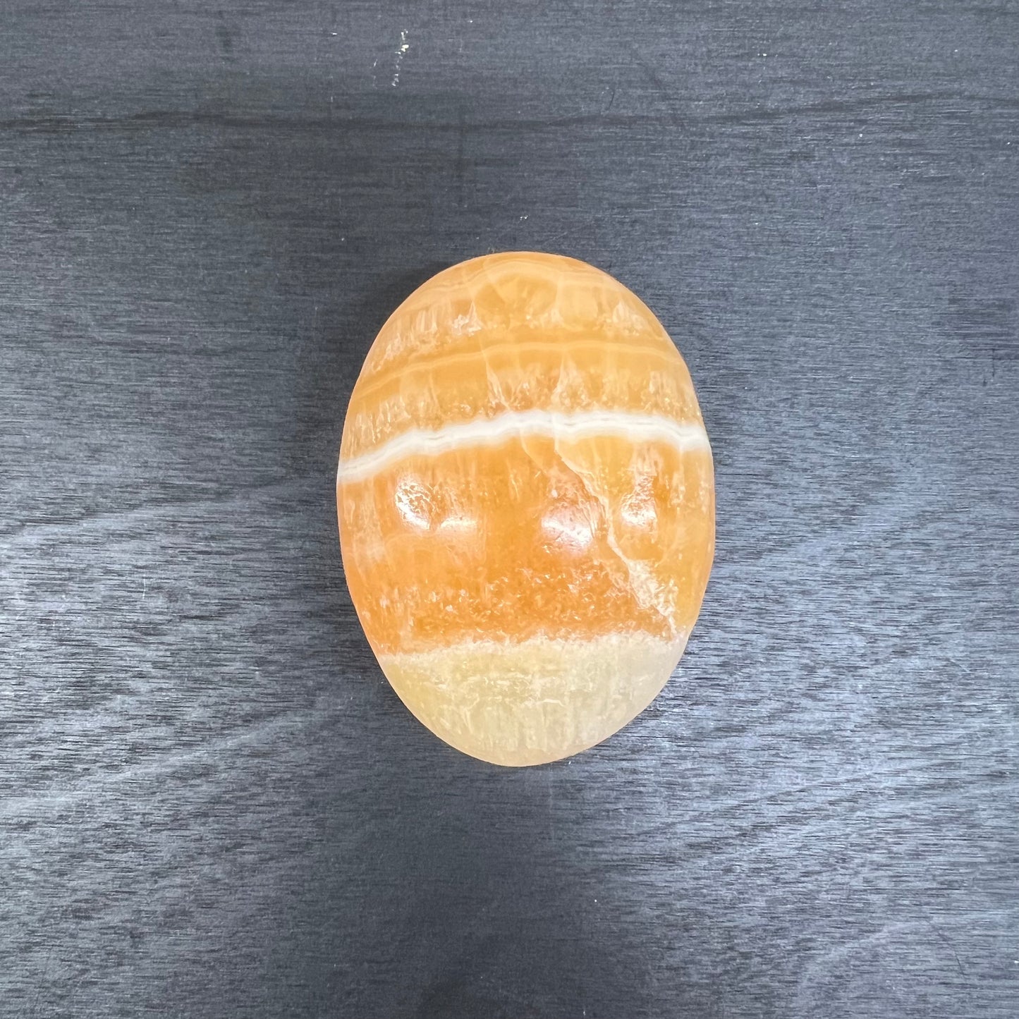 Orange Calcite Palm Stone 20H