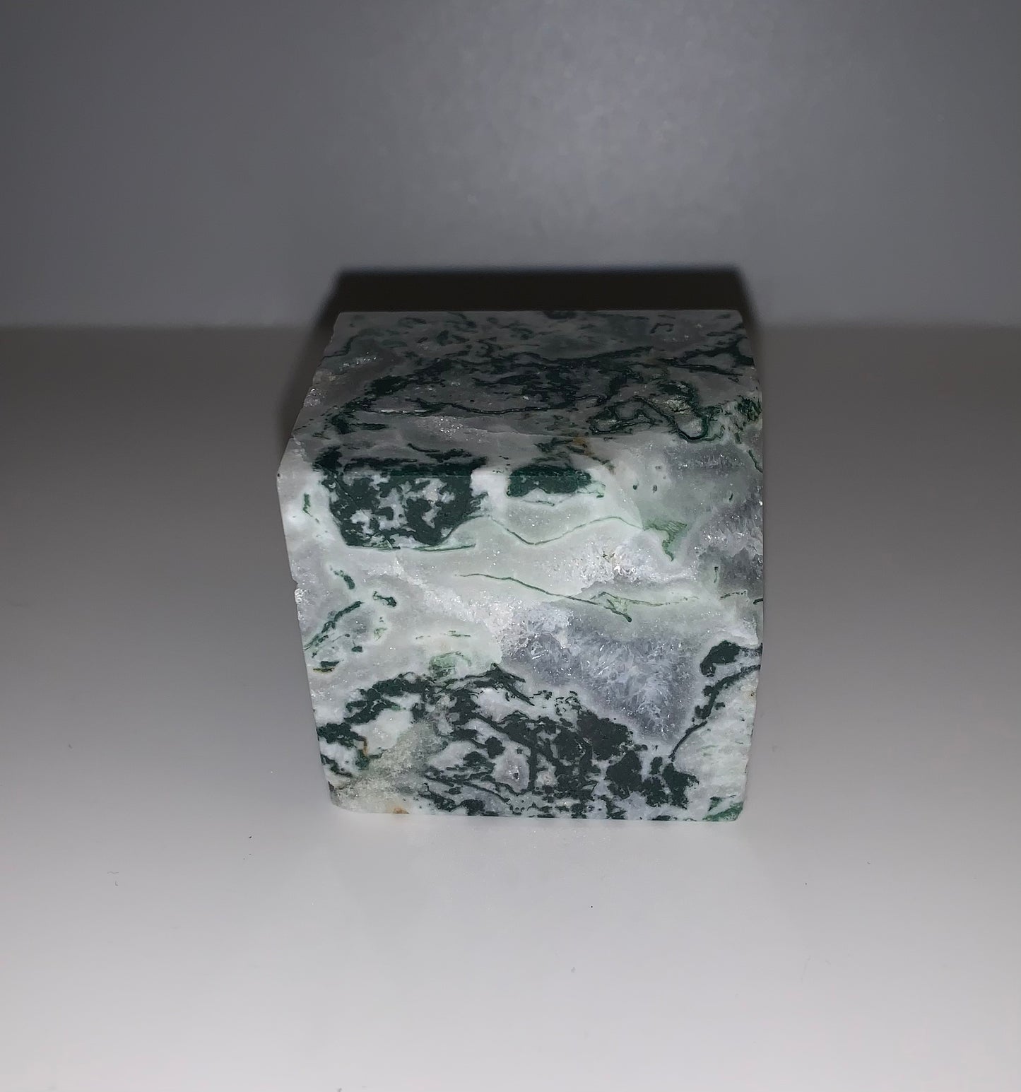 Moss Agate Cube