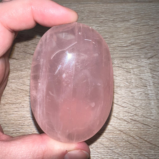 Rose Quartz Palm Stone 22A