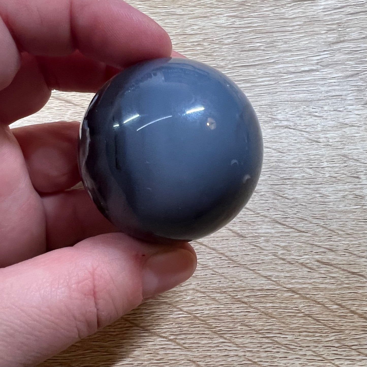 Black Flower Agate Sphere 21A