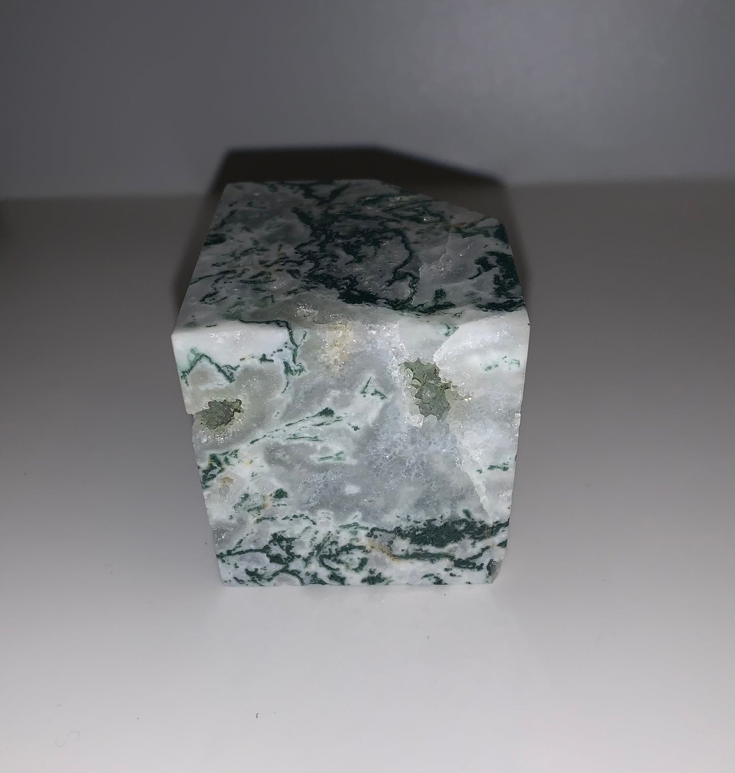 Moss Agate Cube