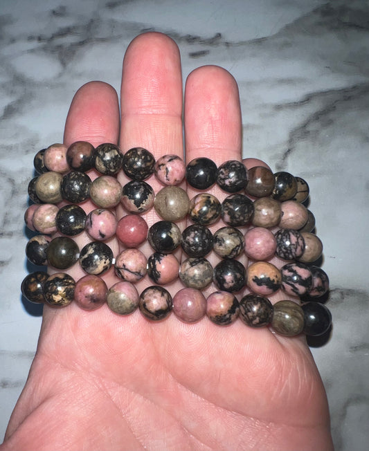 Rhodonite 8mm Bracelet